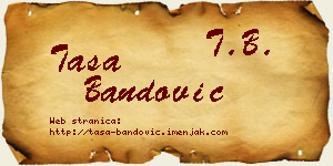 Tasa Bandović vizit kartica